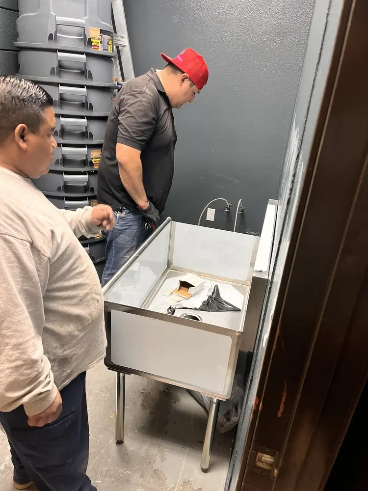 Commercial plumbing and sink installation in Bradbury